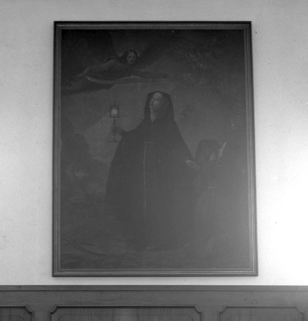 Santa Chiara respinge i saraceni con l'ostensorio (dipinto) - ambito toscano (prima metà sec. XIX)