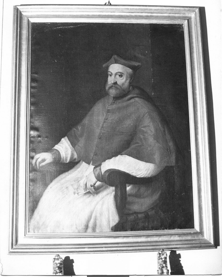 Ritratto di ecclesiastico (dipinto, opera isolata) - ambito Italia centrale (inizio sec. XVII)