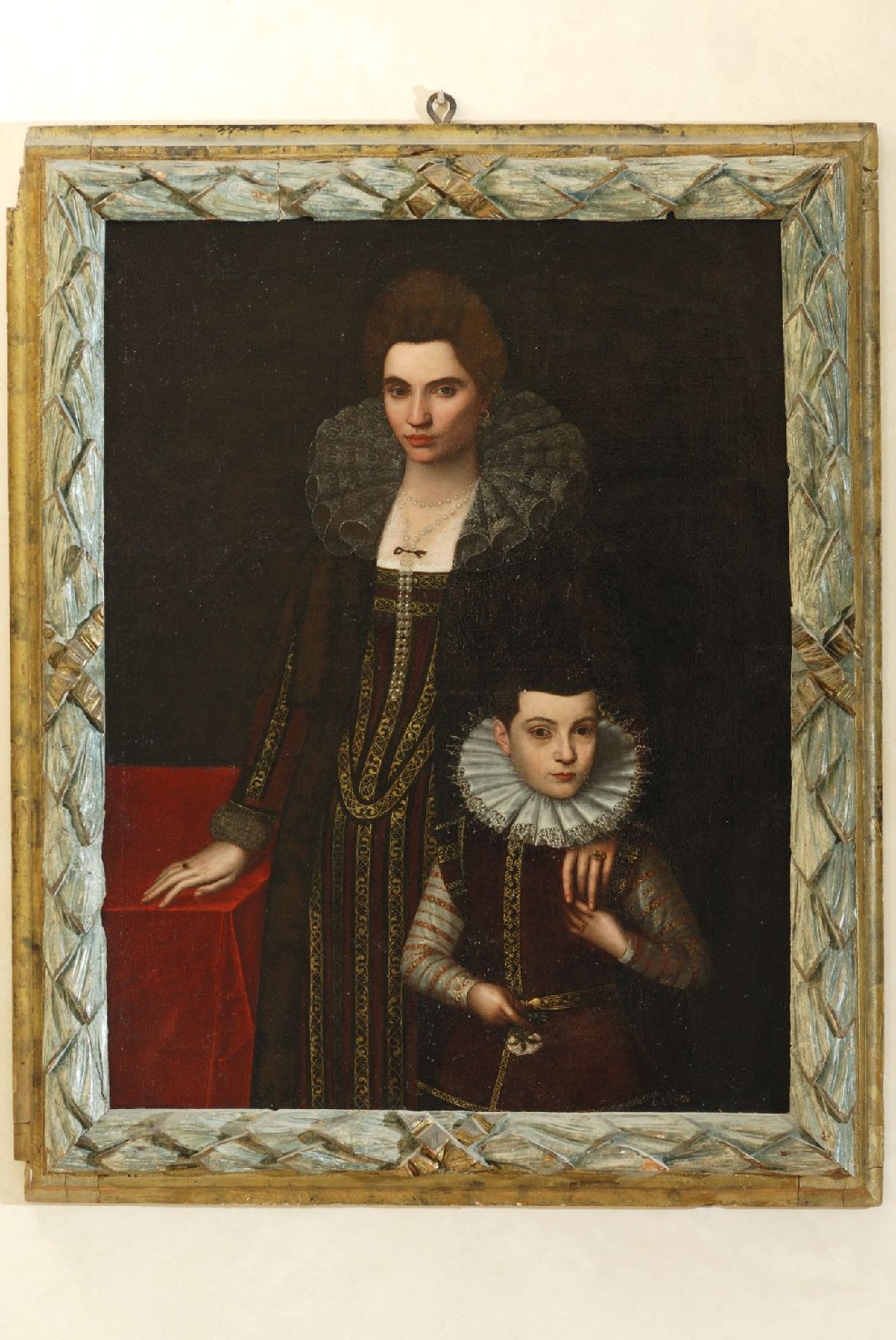 Ritratto di Bianca Barbolani dei Conti di Montauto con il figlio (dipinto, elemento d'insieme) di Maestro Marcello di Città di Castello, Maestro Salvadore di Sansepolcro, Maestro Tanaccioli - ambito Italia centrale (inizio, fine/ inizio sec. XVII, secc. XVII/ XVIII)