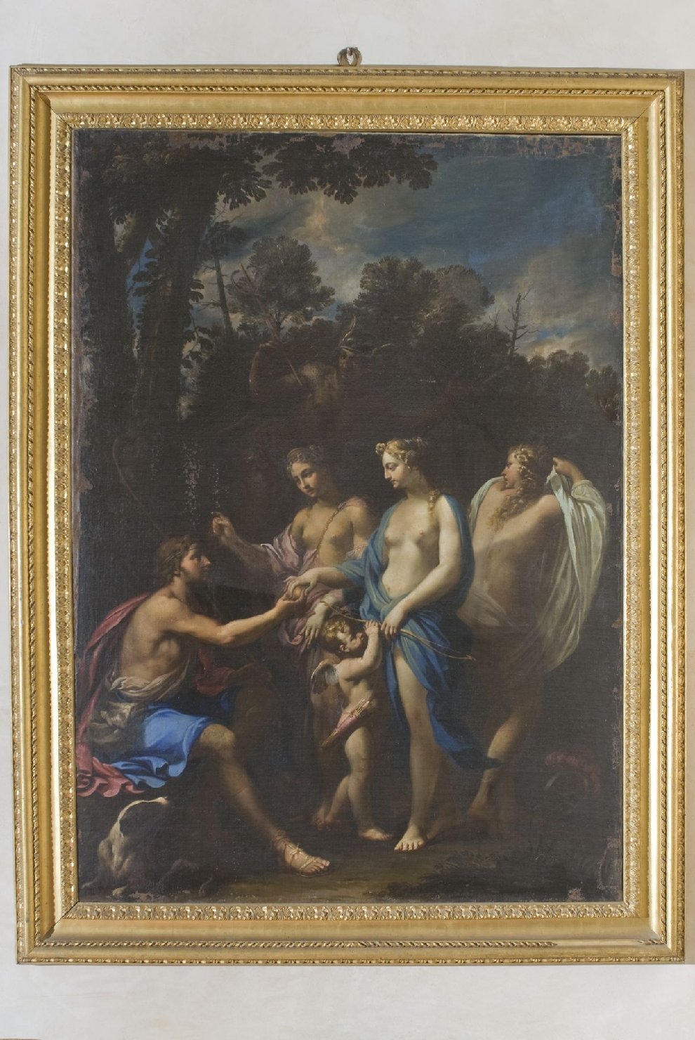 Giudizio di Paride (dipinto, opera isolata) di Lauri Filippo (attribuito) - bottega Italia centrale (seconda metà, seconda metà sec. XVII, sec. XVIII)