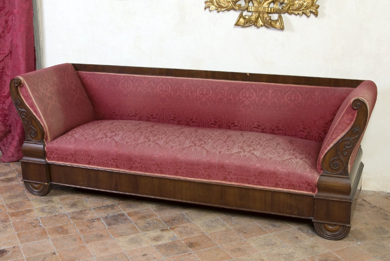 soggetto assente (divano, opera isolata) - bottega Italia centrale (seconda metà sec. XIX)