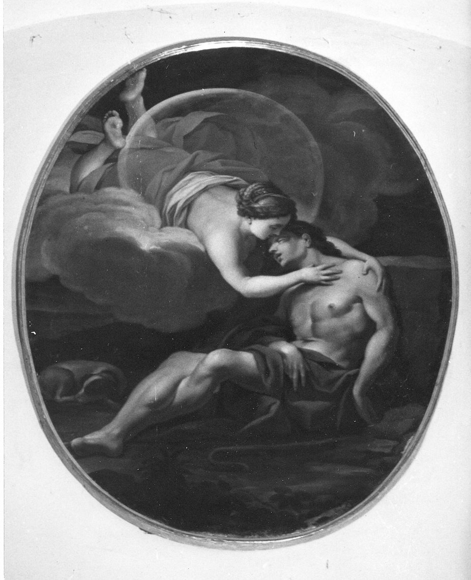 Endimione e Diana (dipinto, opera isolata) - ambito romano (sec. XVII)