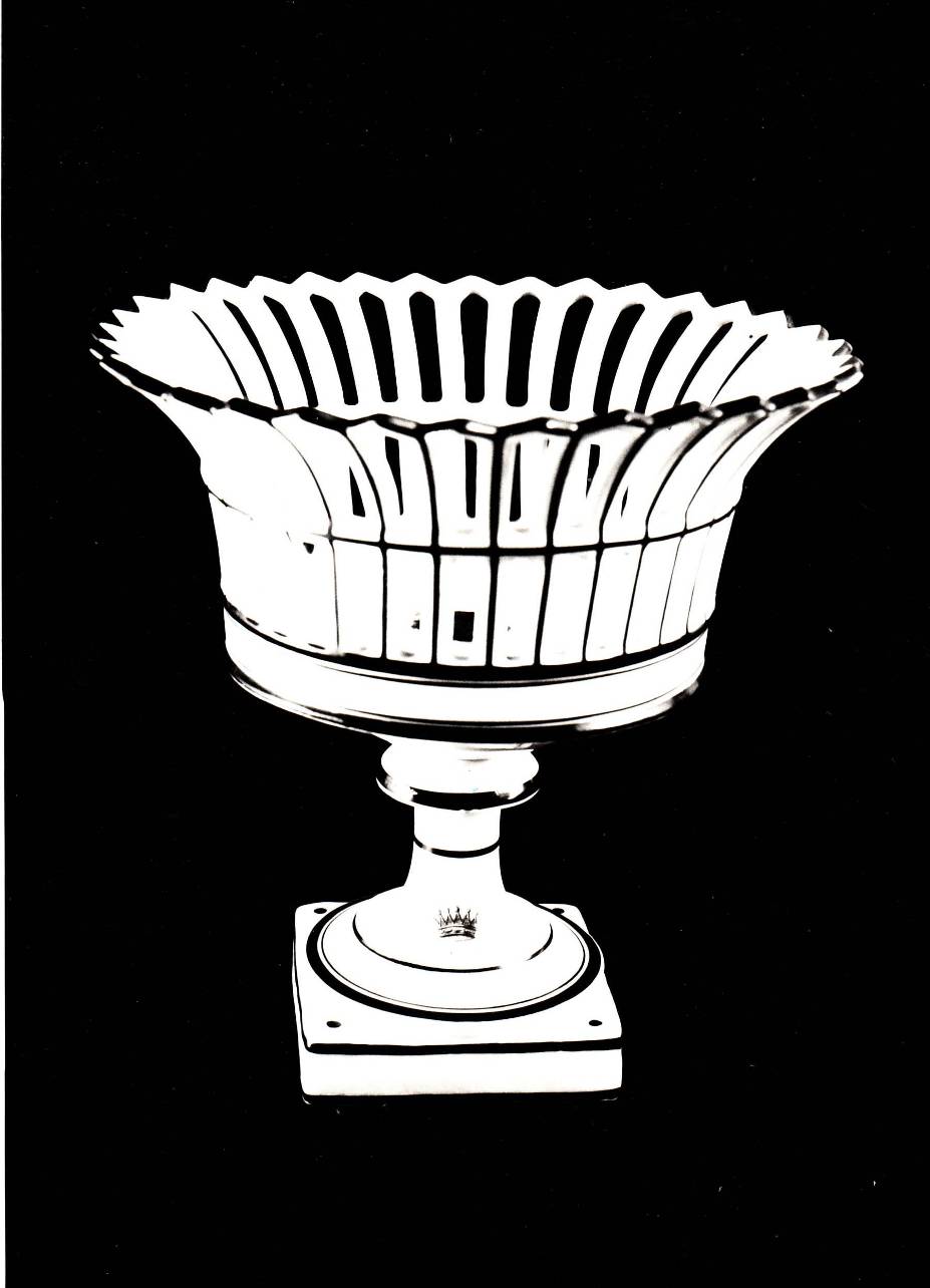 soggetto assente (fruttiera, insieme) - bottega Italia centrale (seconda metà sec. XIX)