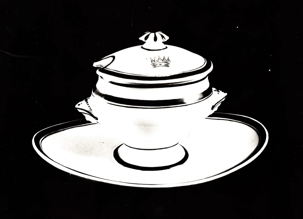 soggetto assente (salsiera, elemento d'insieme) - bottega Italia centrale (seconda metà sec. XIX)