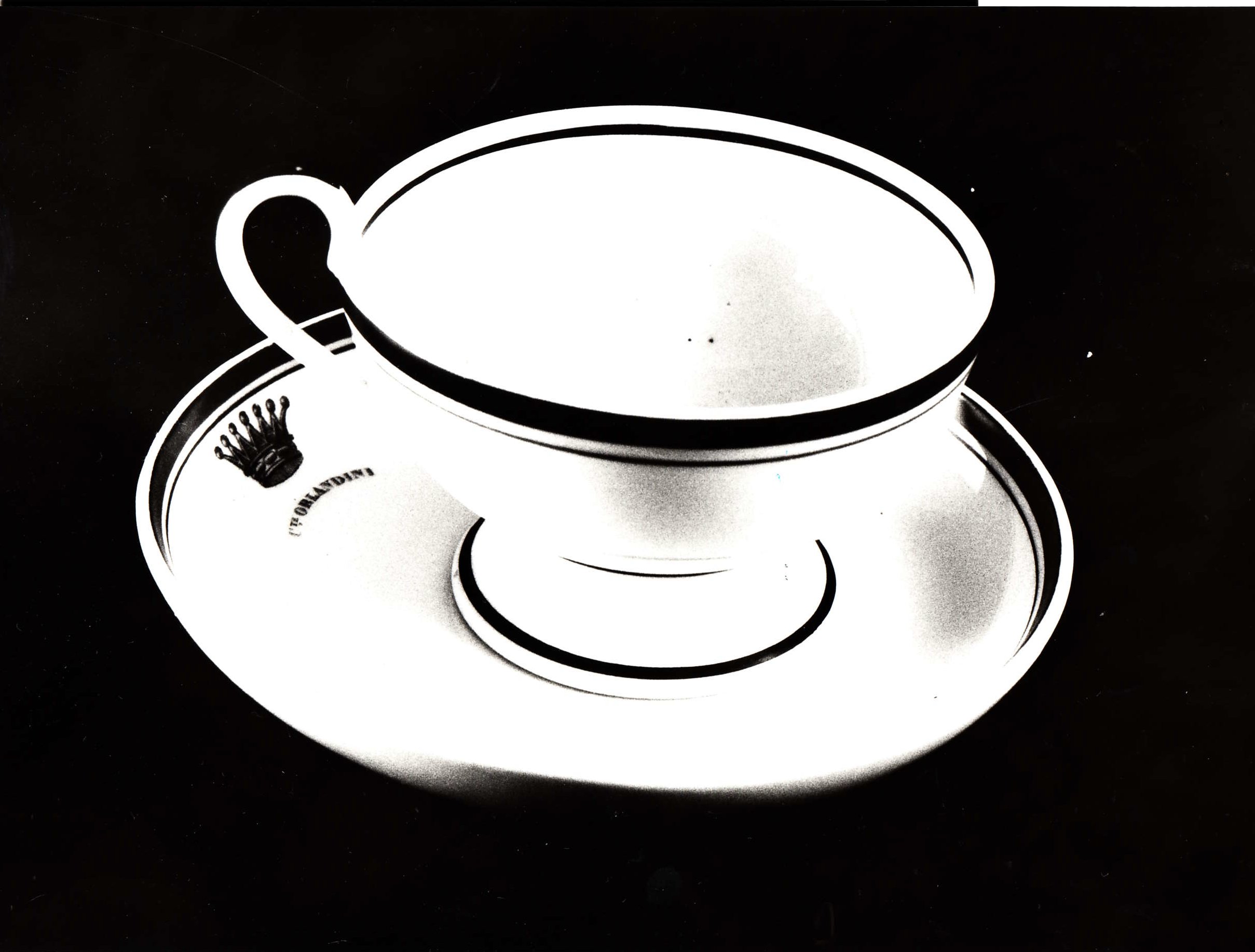 soggetto assente (tazza, elemento d'insieme) - bottega Italia centrale (seconda metà sec. XIX)