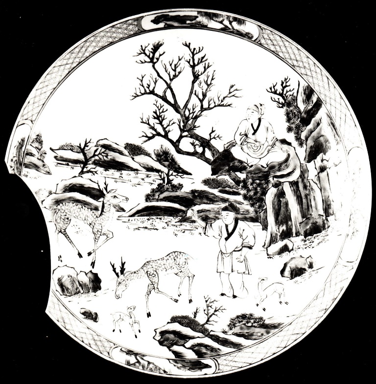 soggetto assente (piatto, insieme) - bottega Italia centrale (sec. XIX)