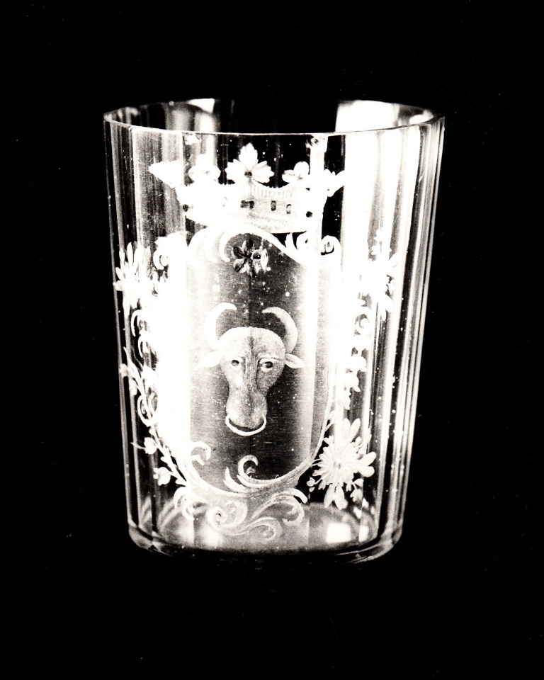 soggetto assente (bicchiere, elemento d'insieme) - bottega umbra (sec. XIX)