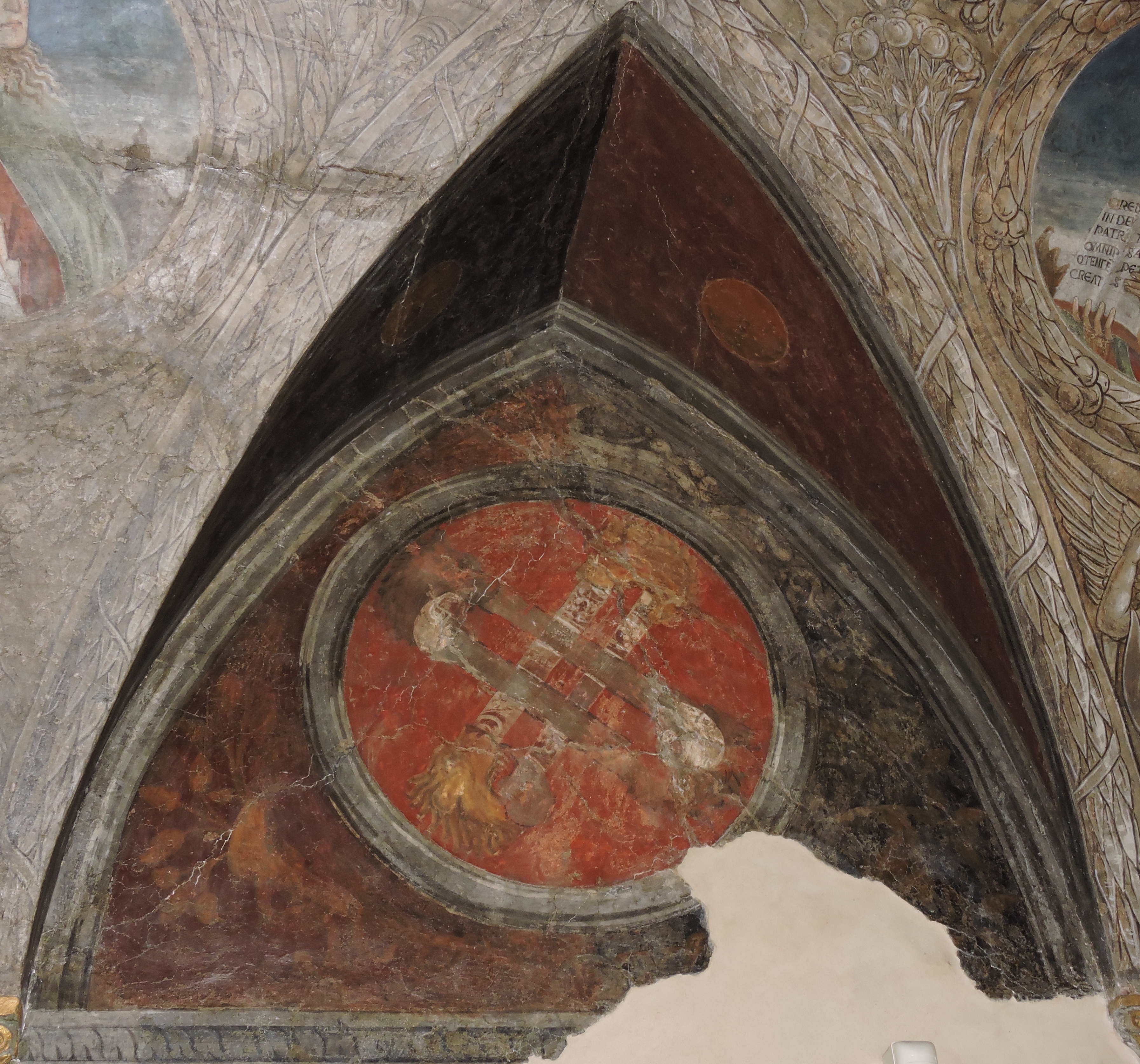 Emblema personale di Bartolomeo Colleoni (dipinto) di Maestro di Martinengo (attribuito) (sec. XV)