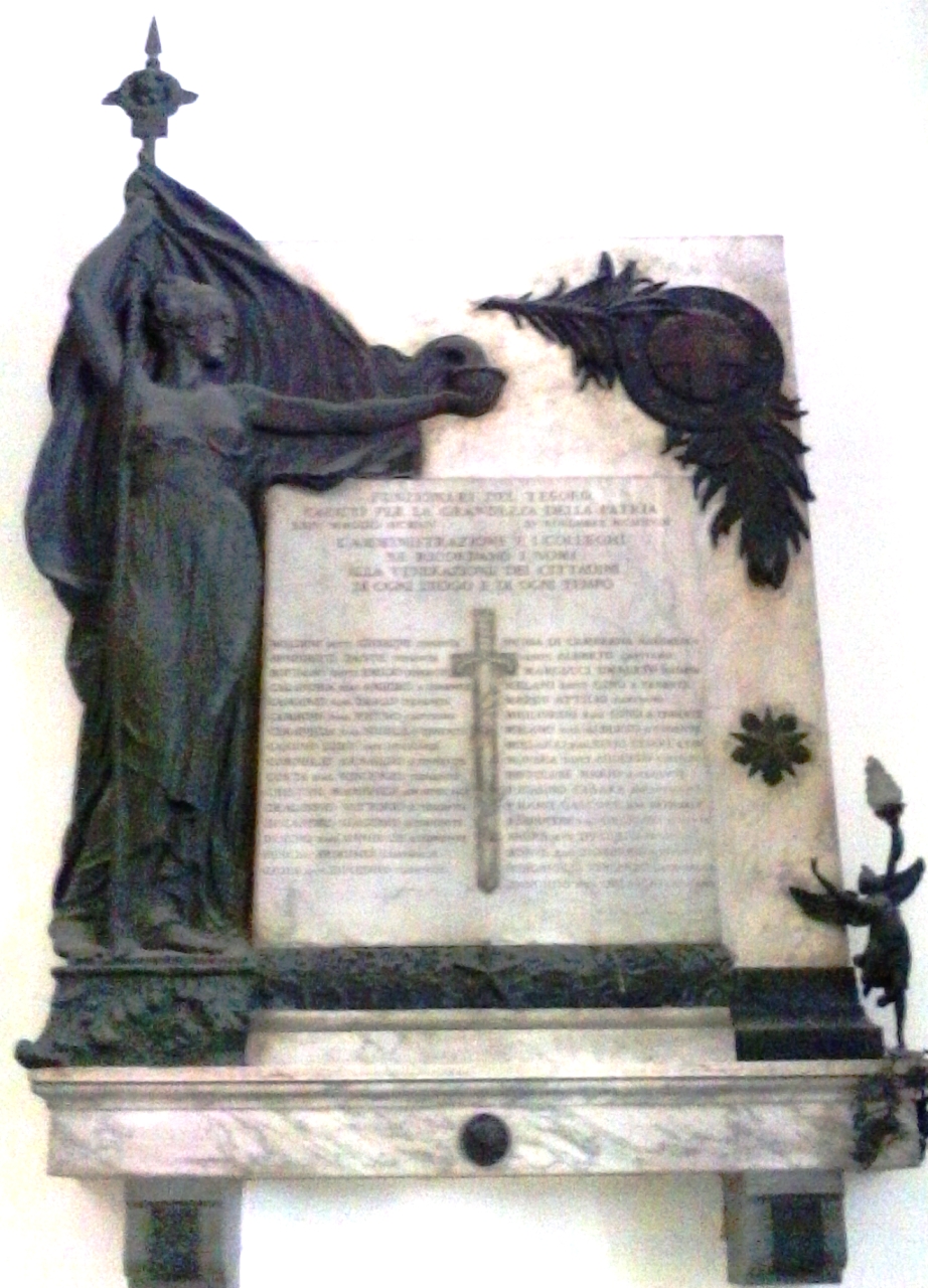 allegoria della Patria (monumento ai caduti - a lapide) di Sindoni Turillo (sec. XX)