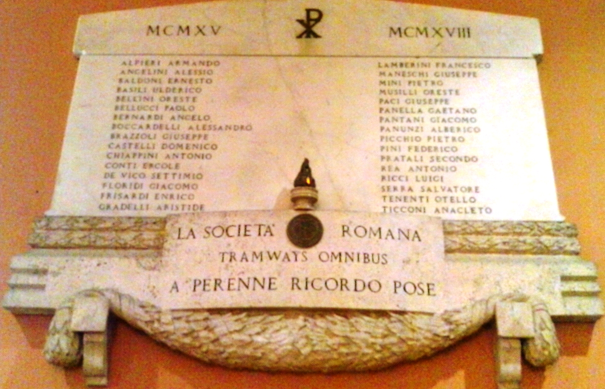 lapide commemorativa ai caduti - ambito romano (sec. XX)