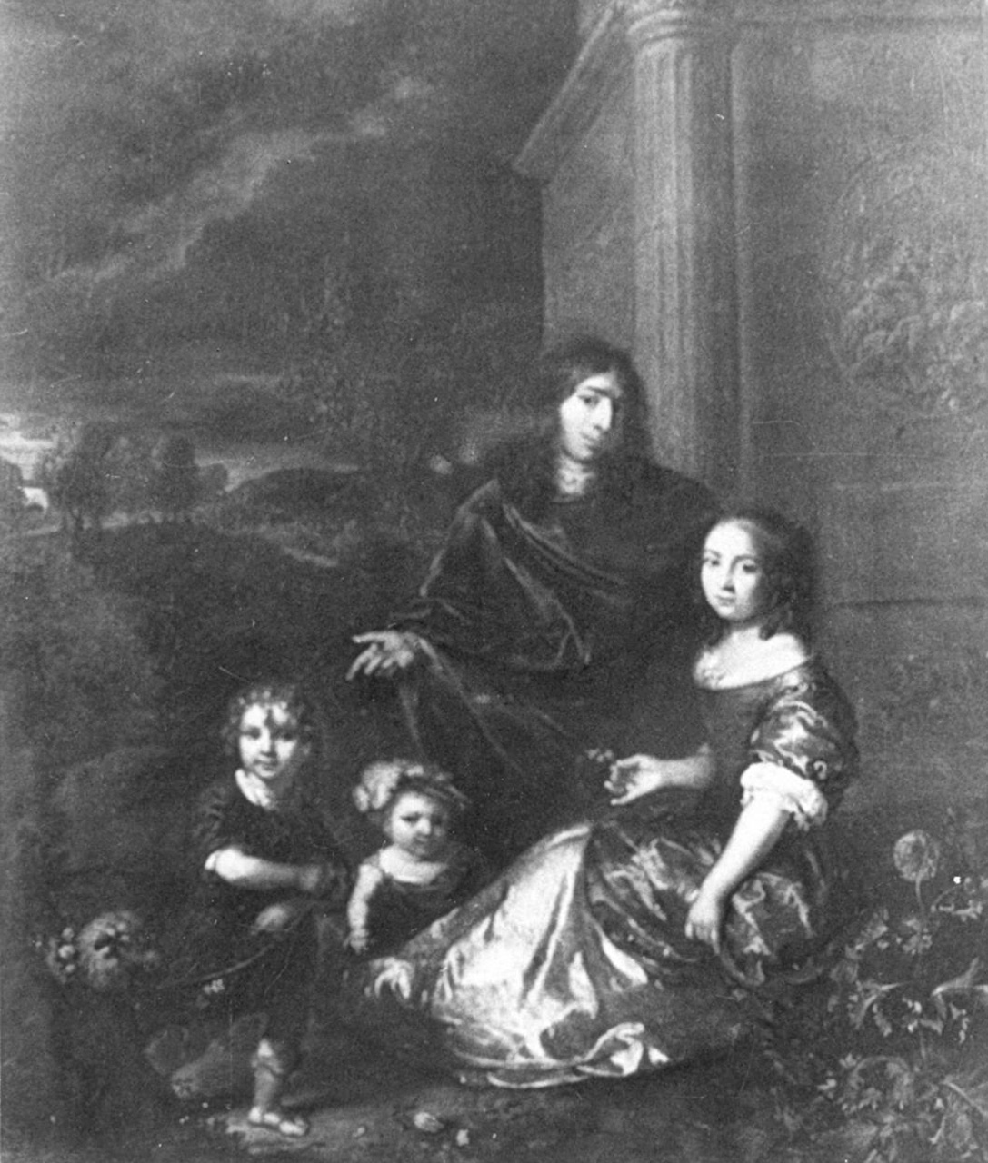 famiglia di Caspar Netscher (dipinto) di Netscher Caspar (sec. XVII)