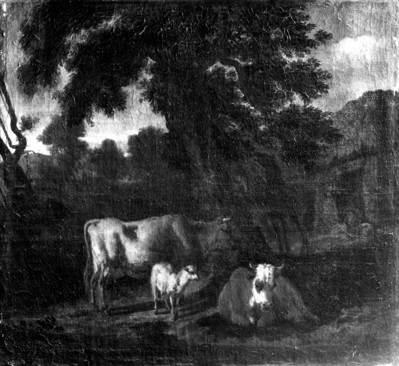 paesaggio con animali (dipinto) di Van Bergen Dirck (sec. XVII)