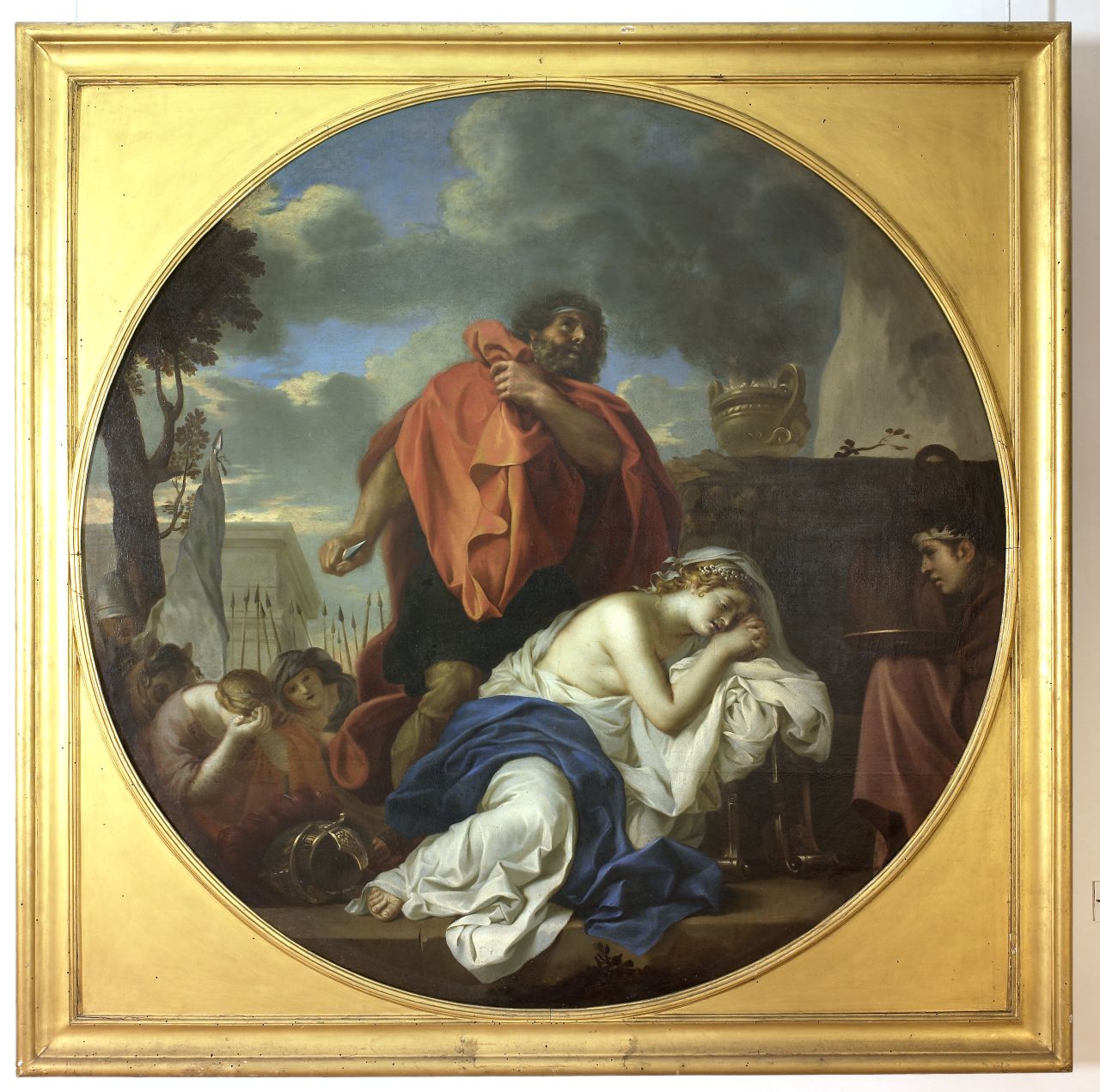 sacrificio di Jefte (dipinto) di Le Brun Charles (attribuito) (sec. XVII)