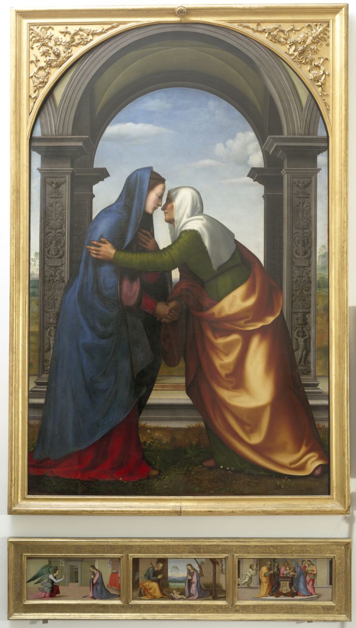visitazione (dipinto) di Albertinelli Mariotto (sec. XVI)