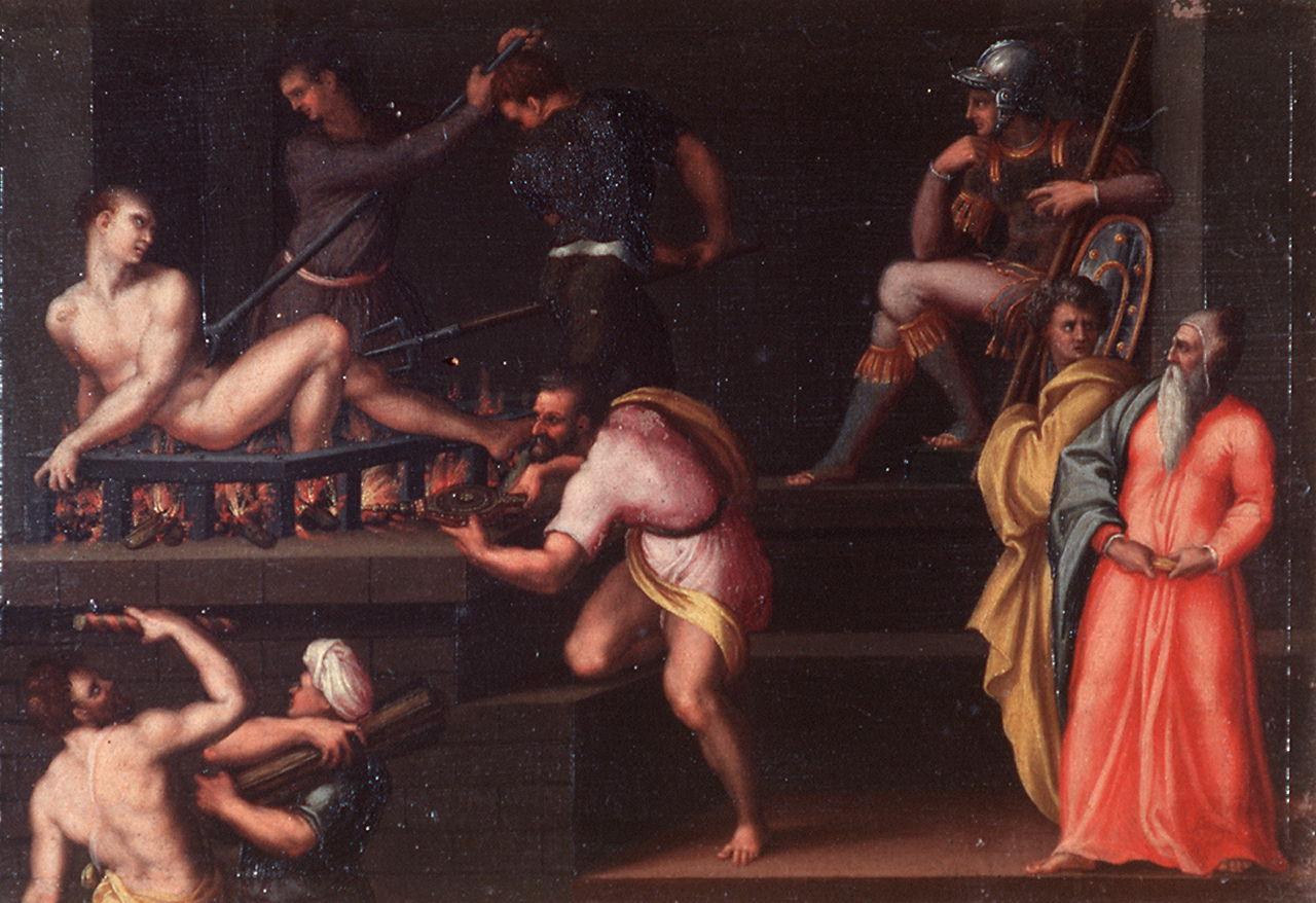 martirio di San Lorenzo (dipinto) di Allori Alessandro (sec. XVI)