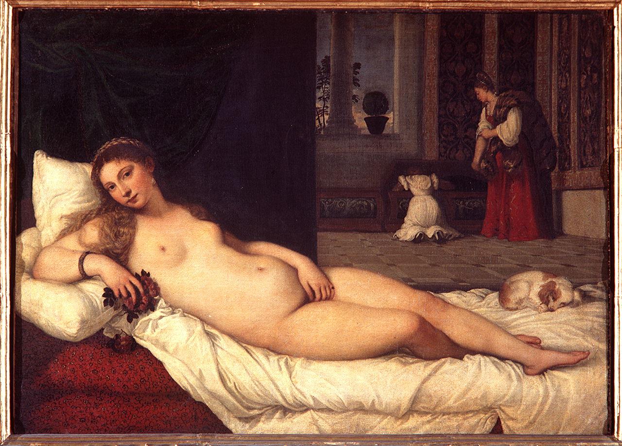 Venere d'Urbino, Venere (dipinto) di Vecellio Tiziano (sec. XVI) 
