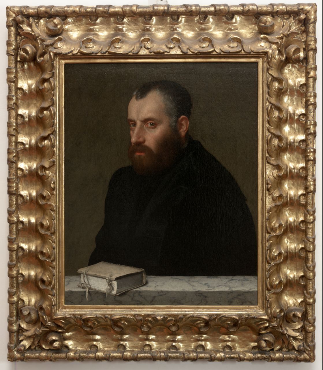 ritratto d'uomo con libro (dipinto) di Moroni Giovanni Battista (sec. XVI)