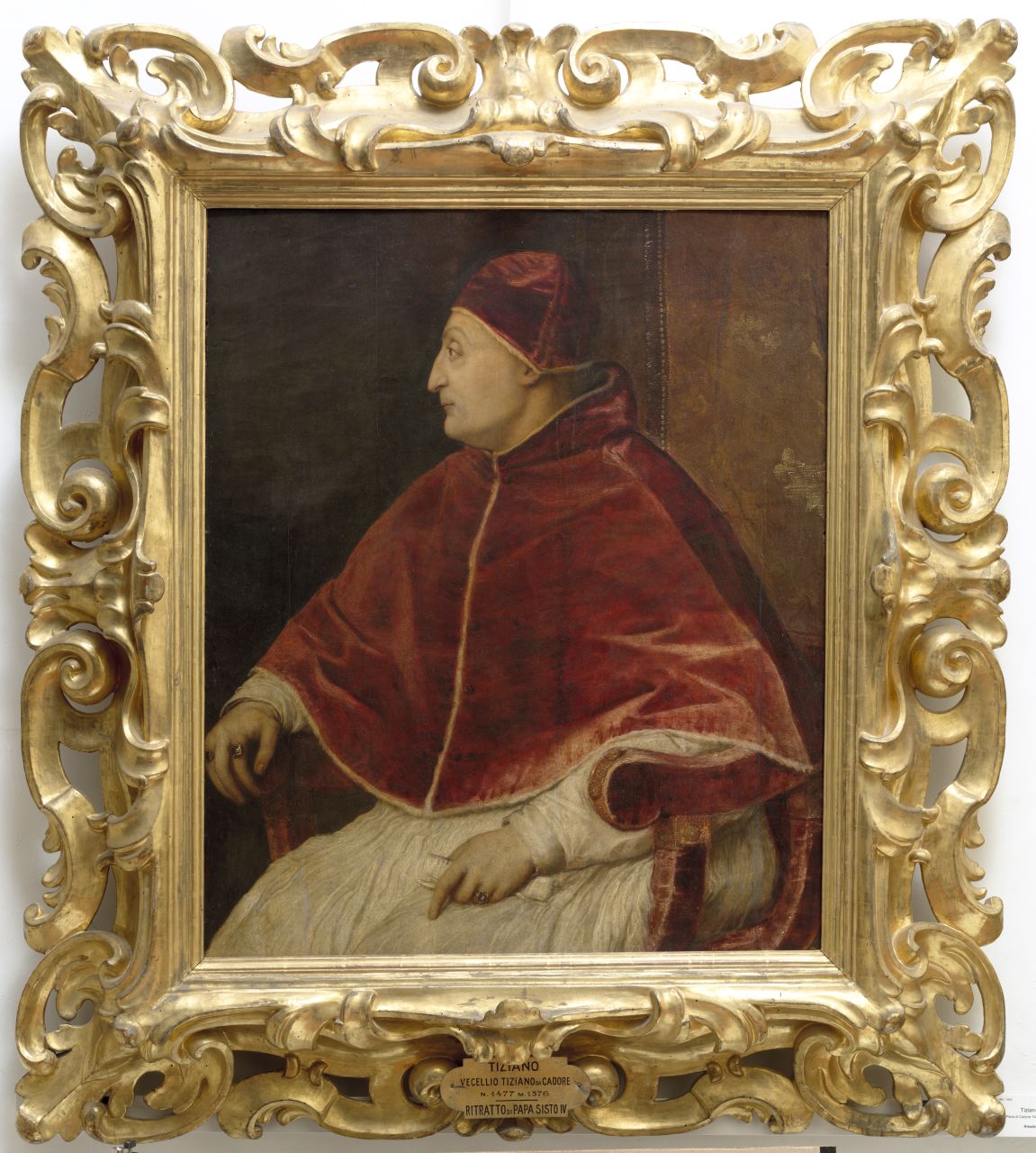 ritratto di papa Sisto IV (dipinto) di Vecellio Tiziano (sec. XVI)