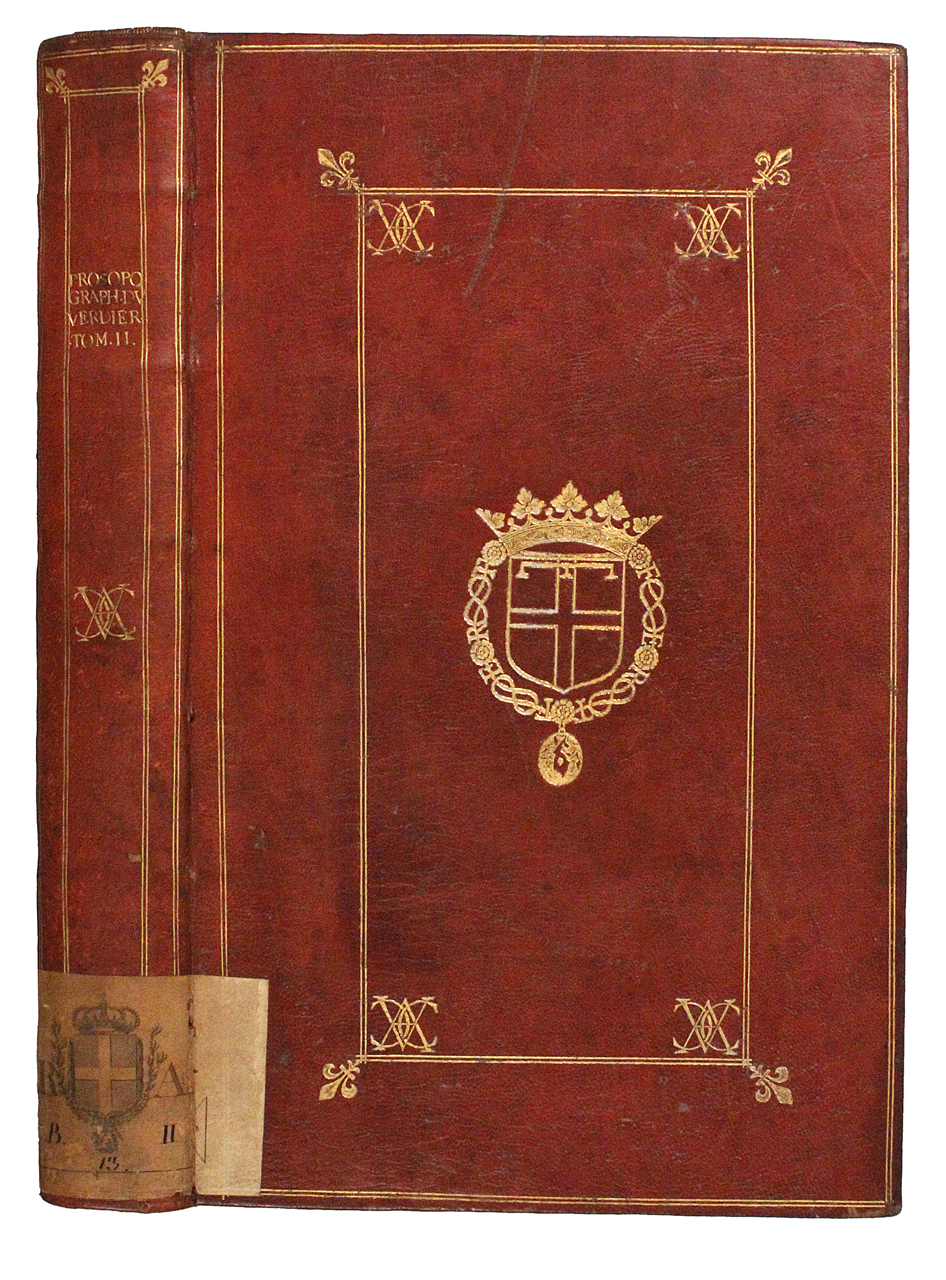 legatura piena - alle armi, opera isolata - ambito francese (metà/ metà XVII/XVIII)