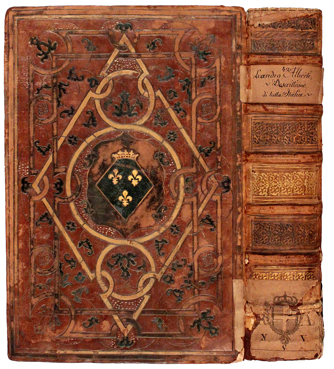 legatura piena - alle armi, opera isolata - ambito francese (terzo quarto XVI)