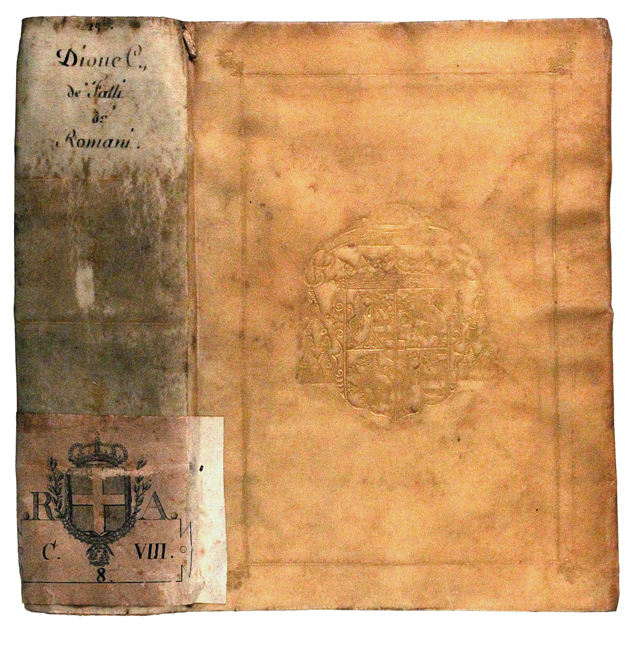 legatura piena - alle armi, opera isolata - ambito italiano (fine/ metà XVI/XVII)