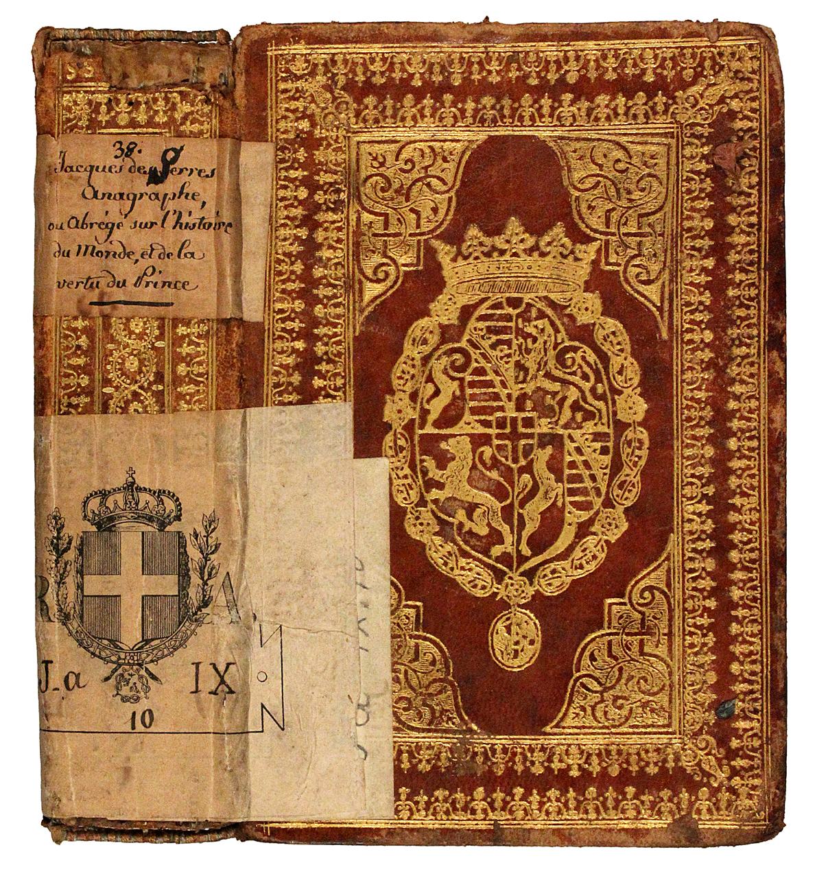 legatura piena - alle armi, opera isolata - ambito francese (metà/ metà XVI-XVII)