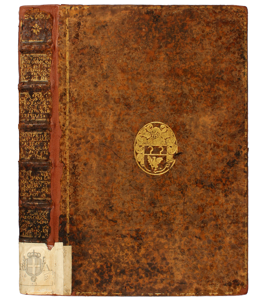 legatura piena - alle armi, serie - ambito italiano (seconda metà XVII)