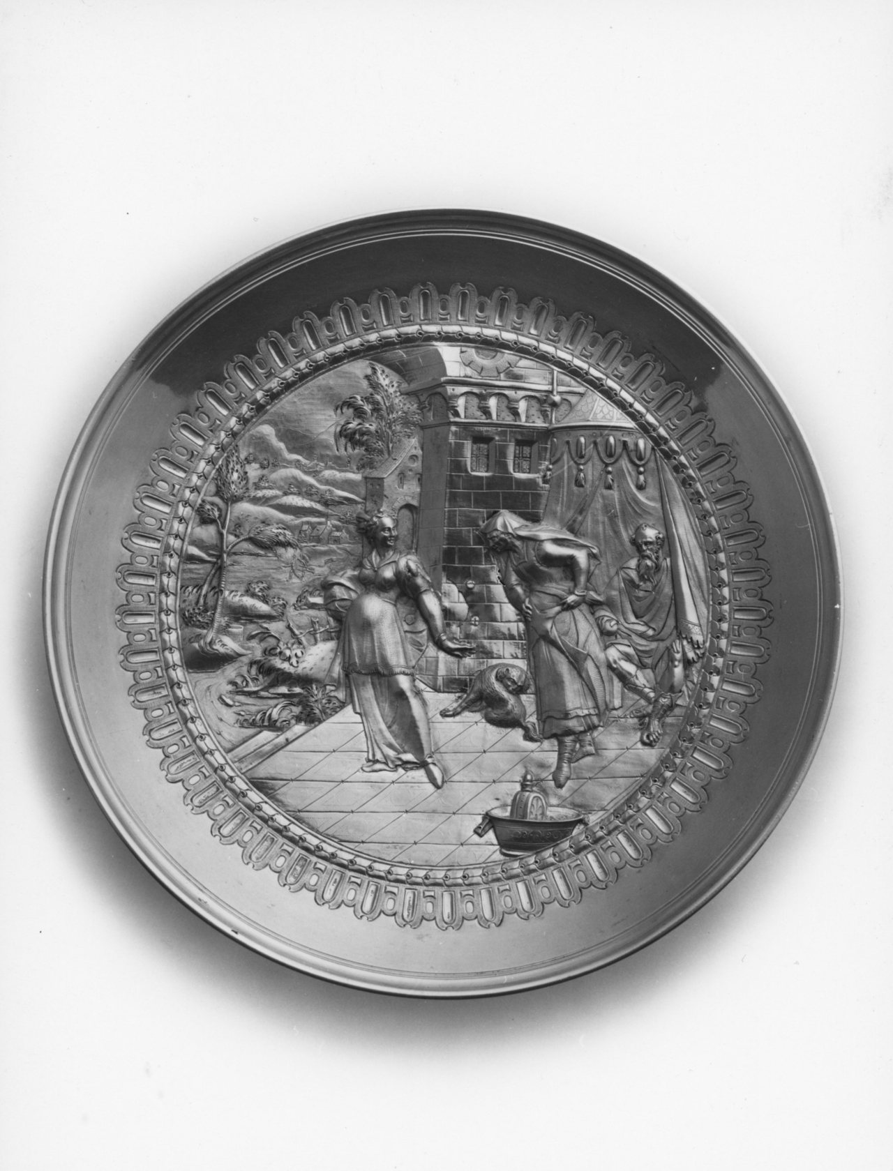 Sara maltratta Agar (coppa) di Hubner Paul (sec. XVI)