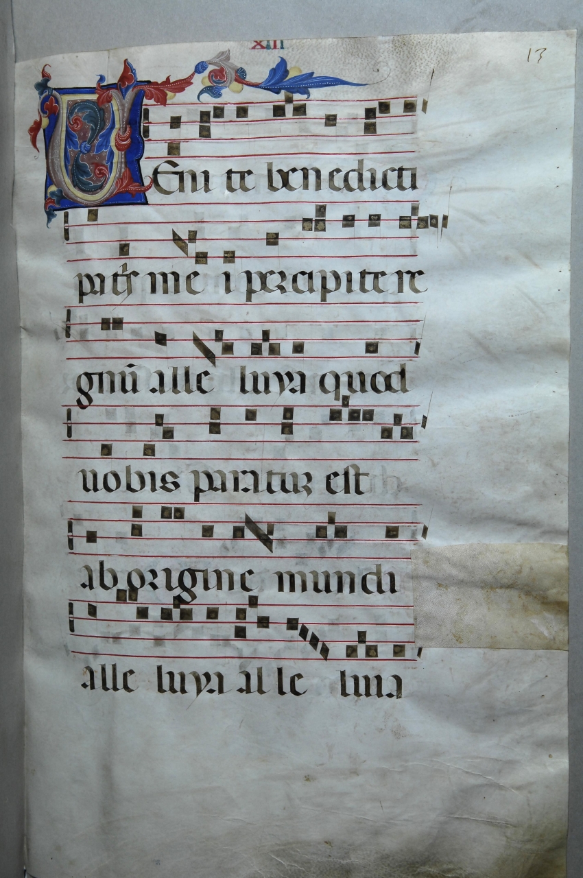 iniziale decorata (miniatura) - bottega pisana (ultimo quarto sec. XIV)