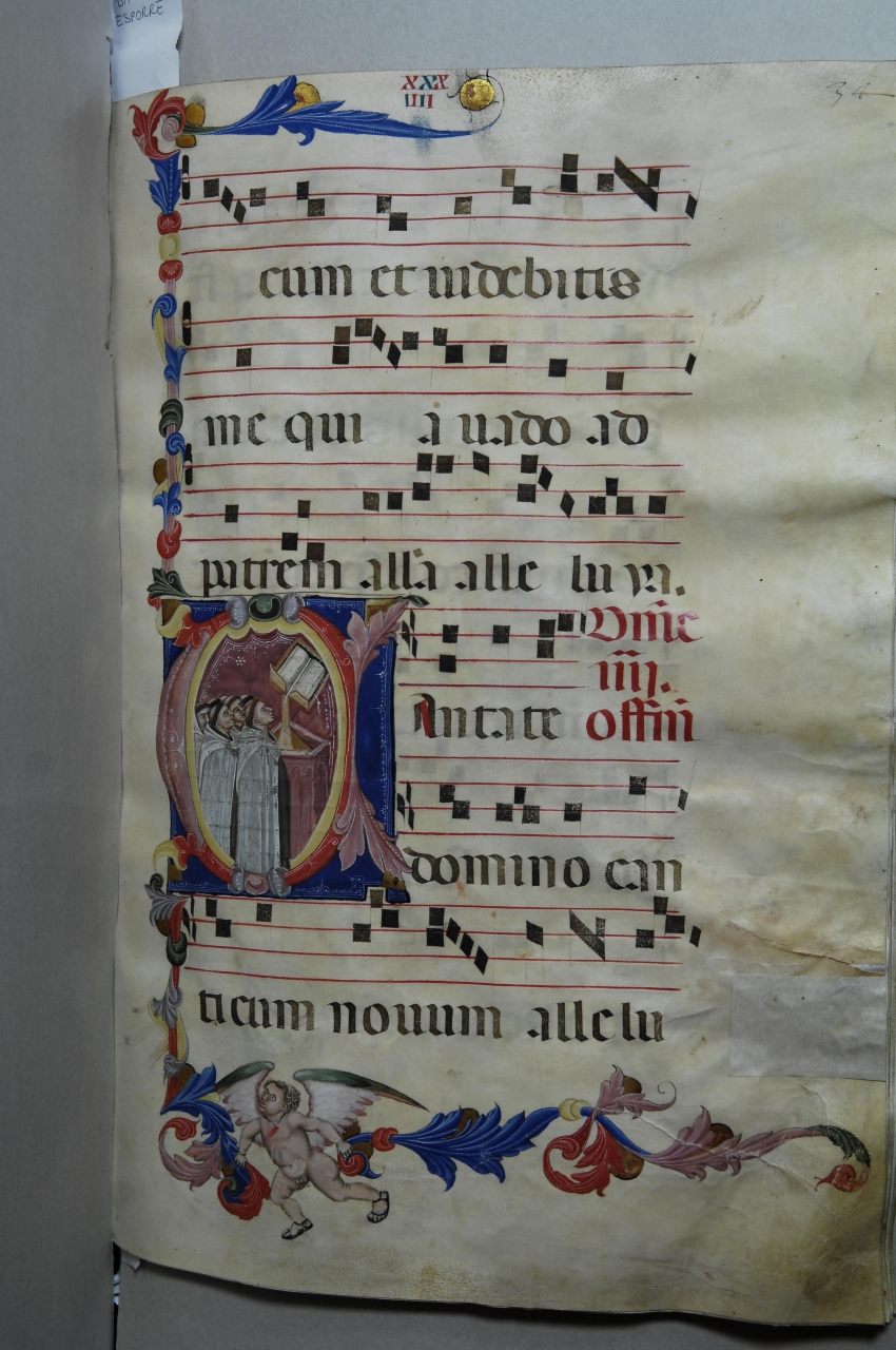 frati in coro (miniatura) - bottega pisana (ultimo quarto sec. XIV)
