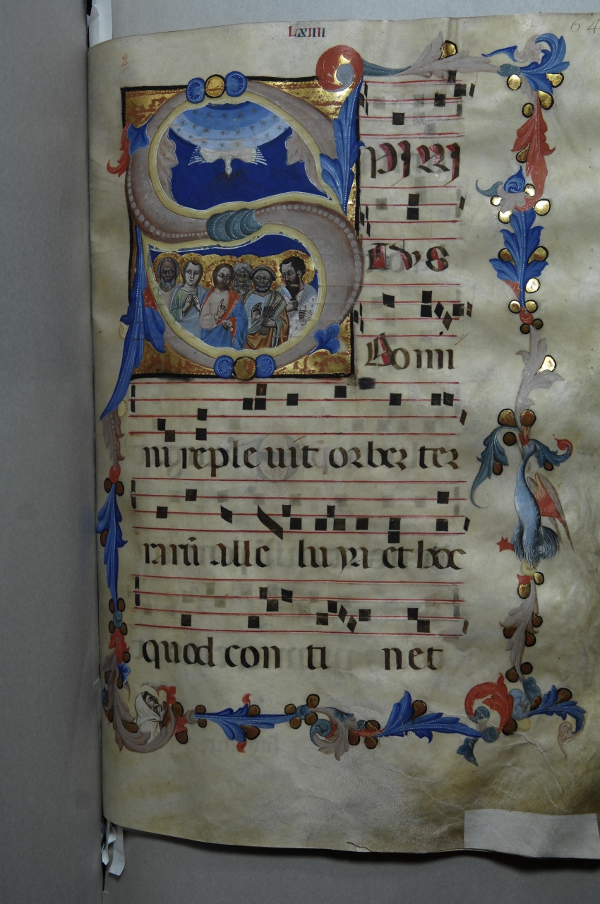 Pentecoste (miniatura) - bottega pisana (ultimo quarto sec. XIV)