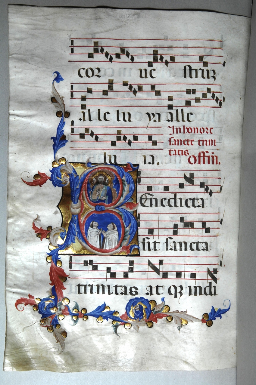 Trinità (miniatura) - bottega pisana (ultimo quarto sec. XIV)