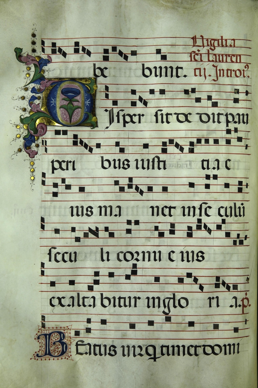 iniziale decorata (miniatura) di Bigordi Domenico detto Domenico Ghirlandaio (bottega) (seconda metà sec. XV)