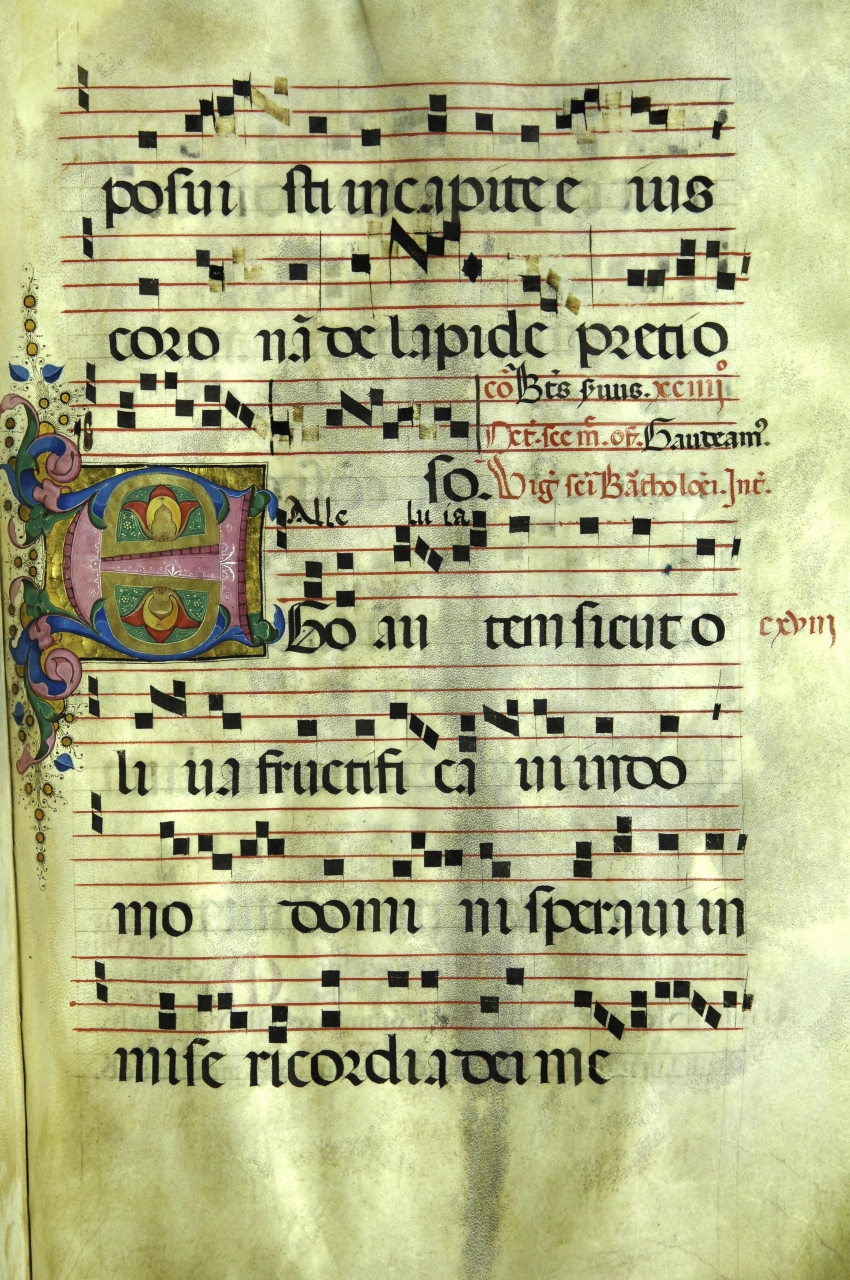 iniziale decorata (miniatura) di Bigordi Domenico detto Domenico Ghirlandaio (bottega) (seconda metà sec. XV)