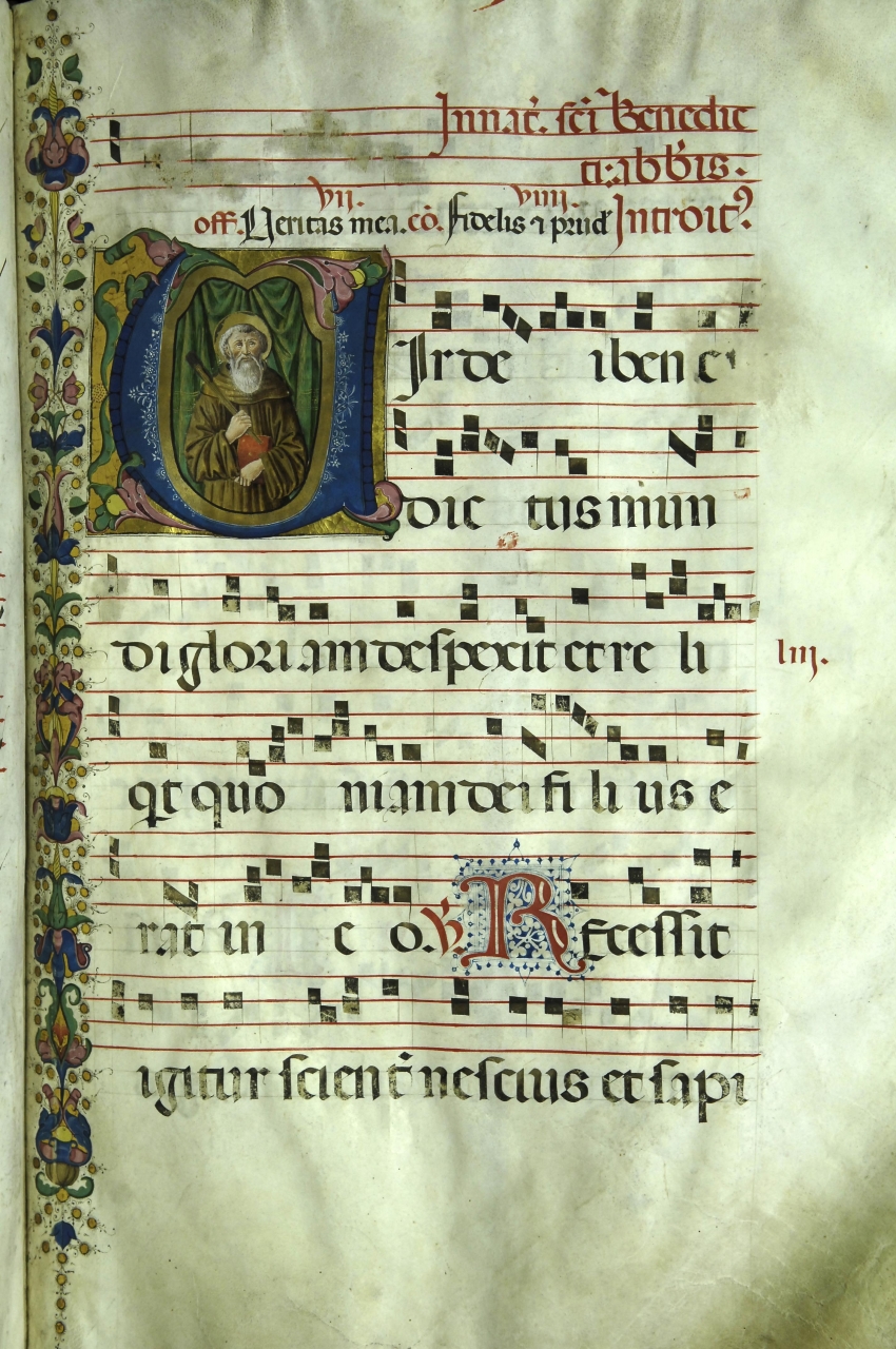 San Benedetto (miniatura) di Bigordi Domenico detto Domenico Ghirlandaio (attribuito) (seconda metà sec. XV)
