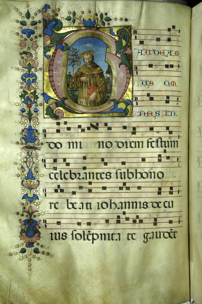 san Giovanni Gualberto (miniatura) di Bigordi Domenico detto Domenico Ghirlandaio (attribuito) (seconda metà sec. XV)