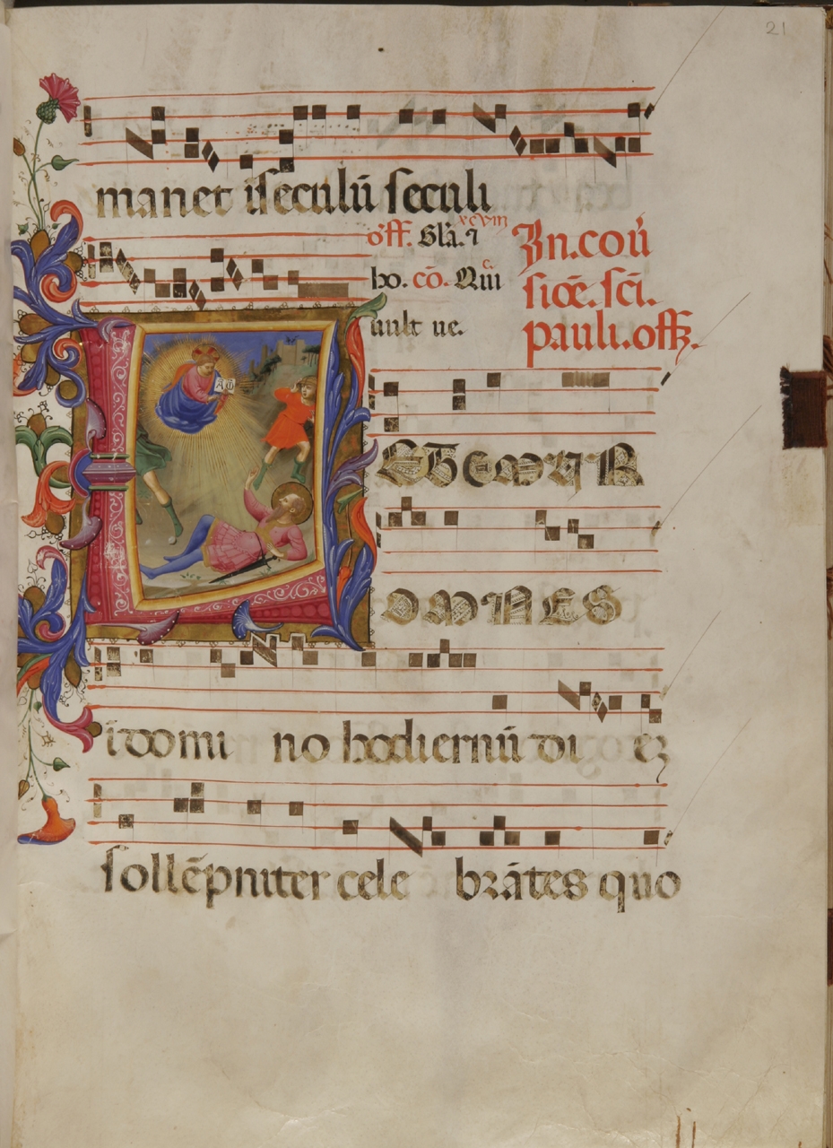 conversione di San Paolo (miniatura) di Giovanni da Fiesole detto Beato Angelico (sec. XV)