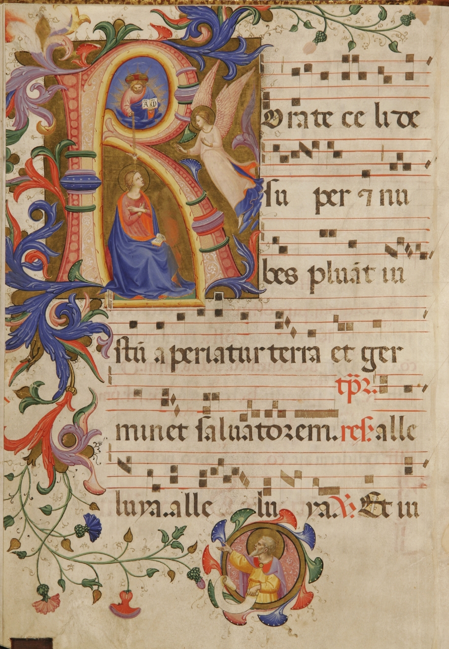 Annunciazione e personaggi dell'Antico Testamento (miniatura) di Giovanni da Fiesole detto Beato Angelico (sec. XV)