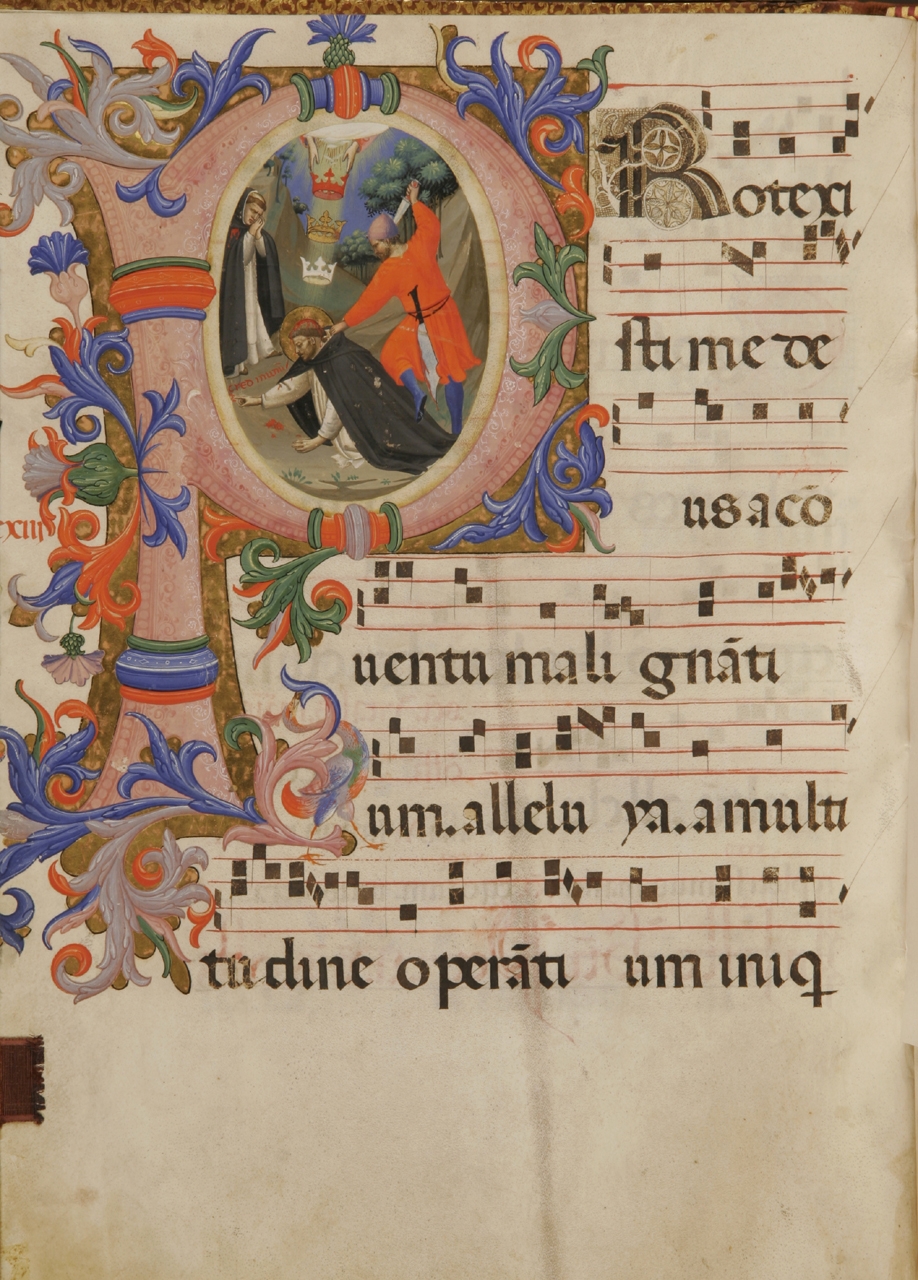 martirio di San Pietro da Verona (miniatura) di Giovanni da Fiesole detto Beato Angelico (sec. XV)