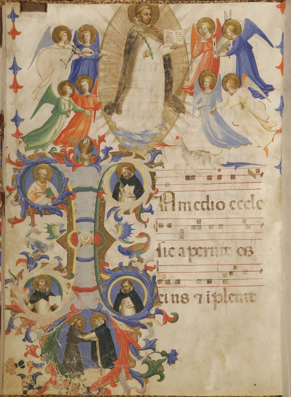 gloria di San Domenico (miniatura) di Giovanni da Fiesole detto Beato Angelico (sec. XV)