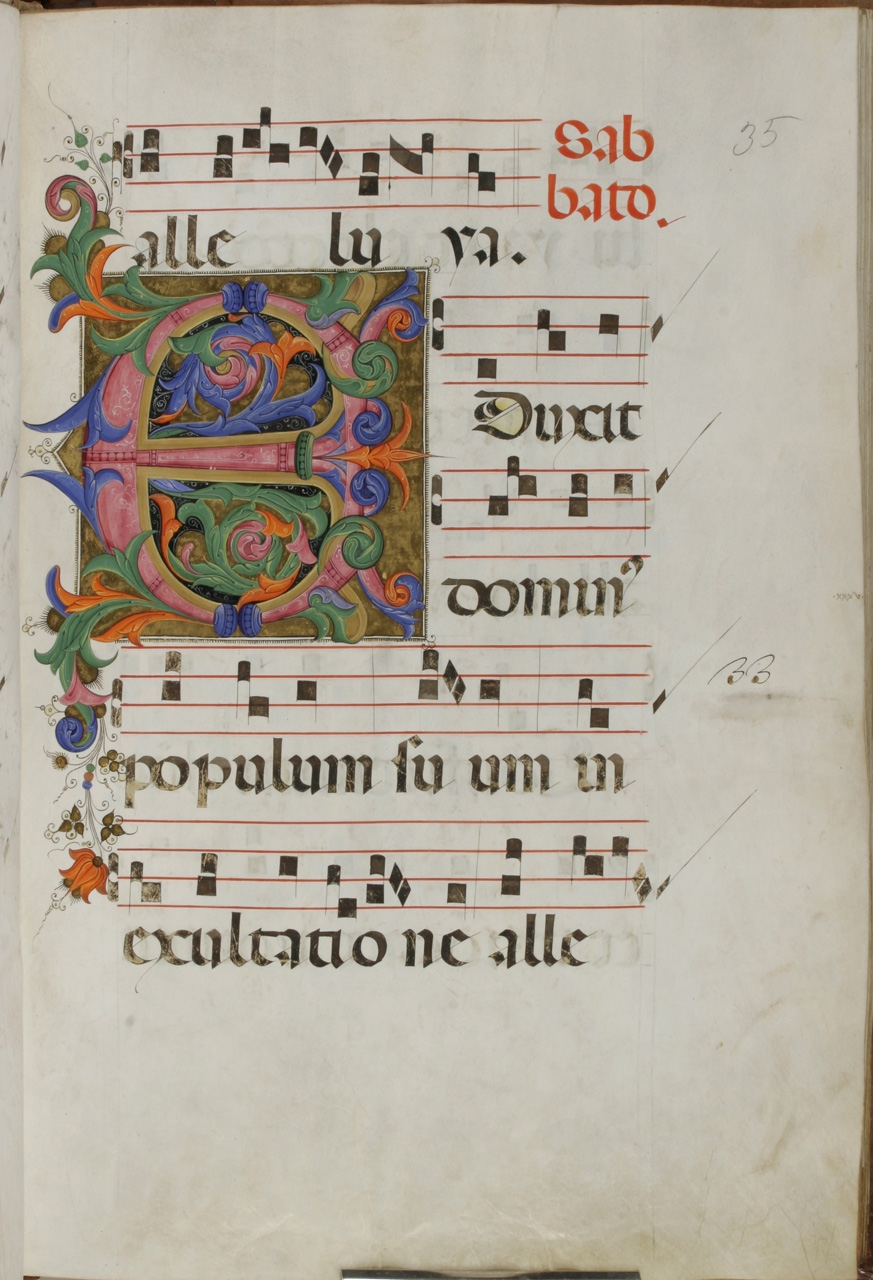 Trinità (miniatura) di Torelli Filippo (bottega), Strozzi Zanobi di Benedetto (metà sec. XV)