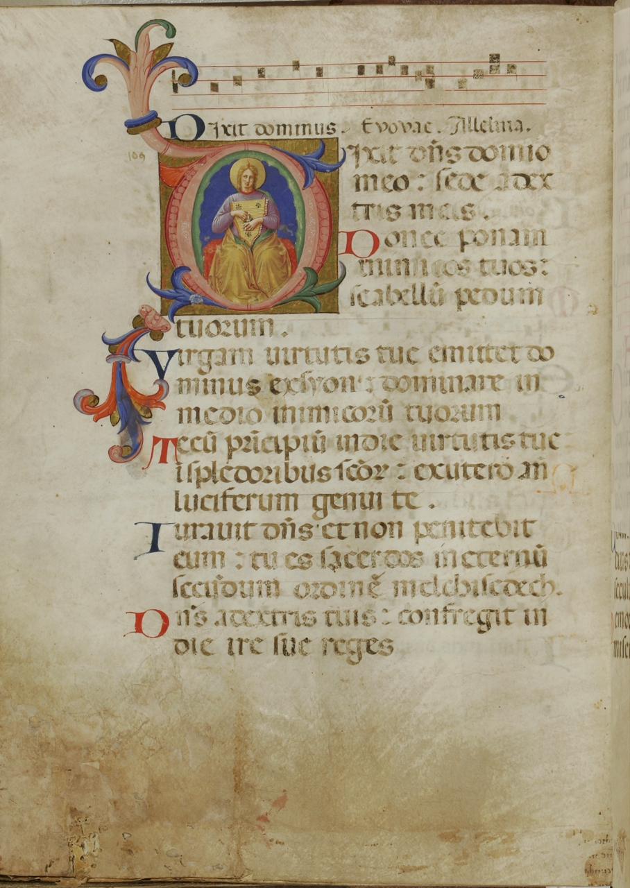 David musico (miniatura) di Giovanni da Fiesole detto Beato Angelico (metà sec. XV)