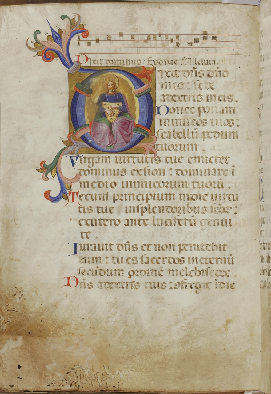 David musico (miniatura) di Giovanni da Fiesole detto Beato Angelico (metà sec. XV)