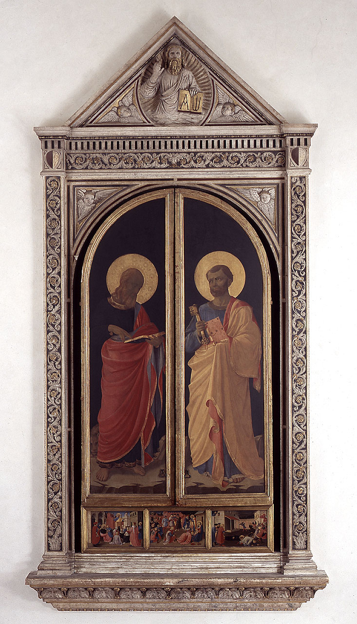 Dio padre (cornice a impostazione architettonica di dipinto) di Jacopo di Bartolommeo da Settignano, Ferrucci Simone di Giovanni, Ghiberti Lorenzo (sec. XV)