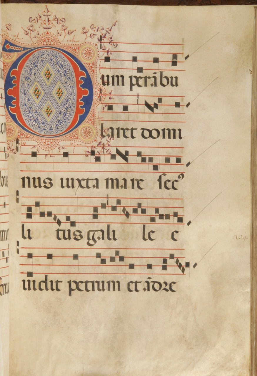 iniziale filigranata (miniatura) - ambito fiorentino (sec. XV)