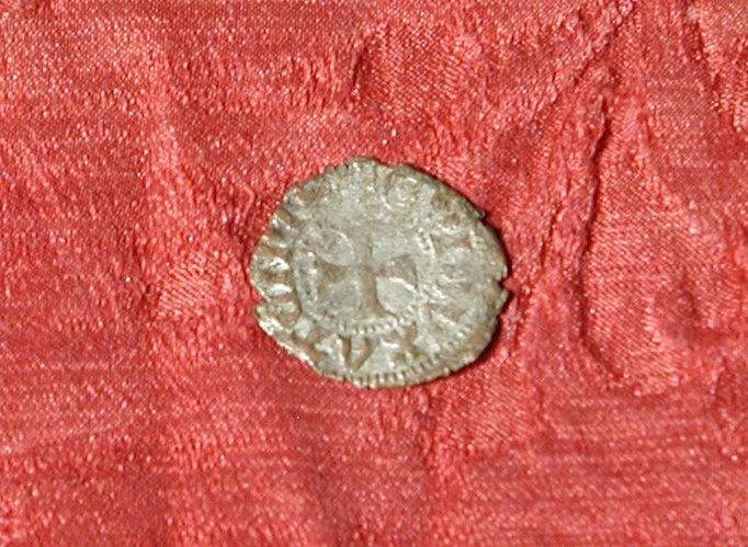 moneta - denaro tornese - Grecia franca (fine/ inizio secc. XIII-XIV d.C)