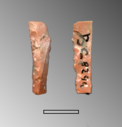 strumento multiplo, lama a dorso + raschiatoio denticolato piatto (Paleolitico Superiore - Epigravettiano finale)