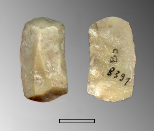 grattatoio, doppio (Paleolitico Superiore - Epigravettiano finale)