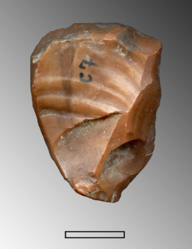 grattatoio, carenato frontale (Paleolitico Superiore - Epigravettiano finale)