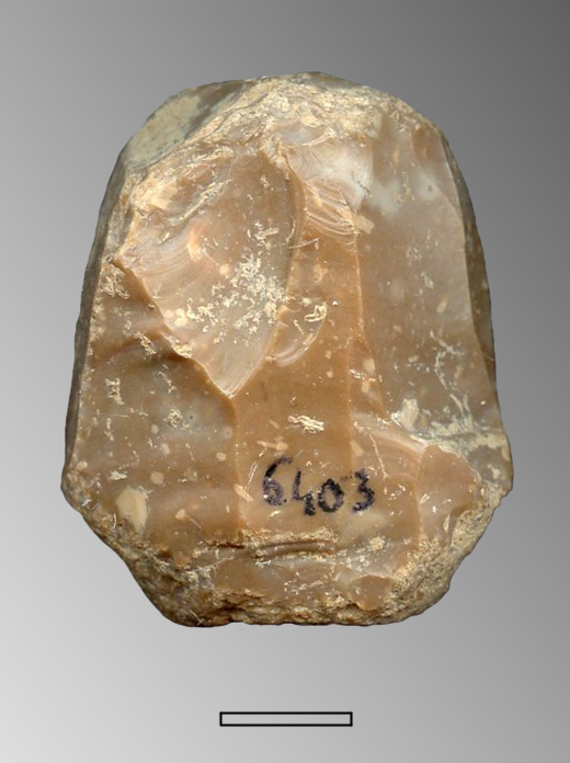 nucleo, bidirezionale a lame/schegge (Paleolitico superiore)